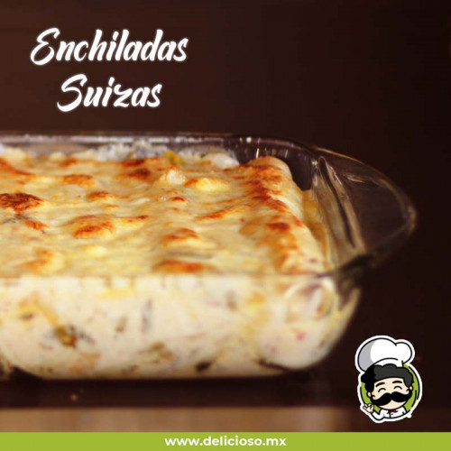 Enchiladas Suizas Gratinadas con Pollo (Salsa Verde)