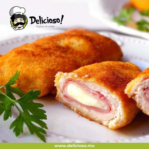 Pollo Cordon Bleu Empanizado (Relleno de Jamón y Queso)