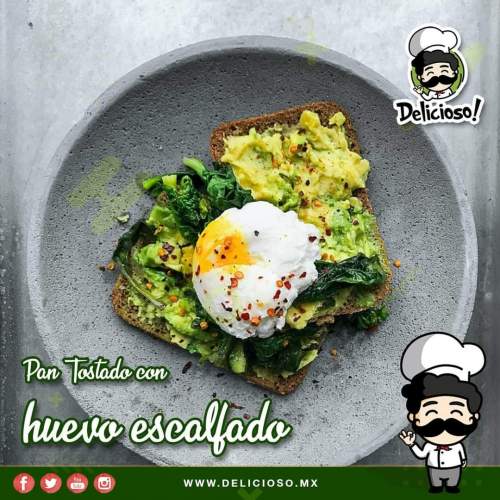 Pan Tostado con Huevo Escalfado y Aguacate (Avocado Toast)