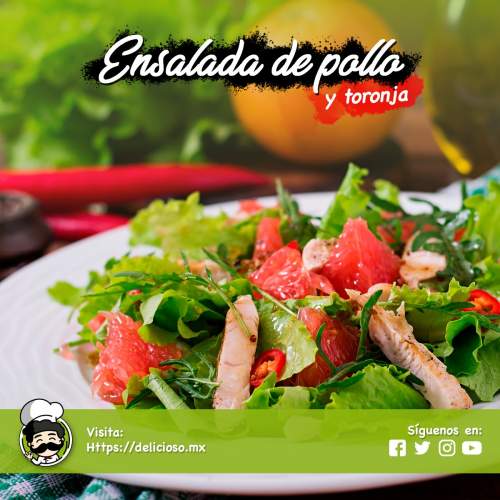Ensalada Fresca de Pollo y Toronja con Vinagreta