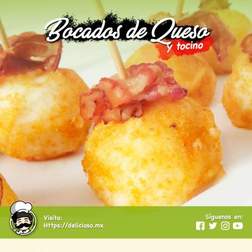 Bocados de Queso y Tocino Crujiente: Botana Fácil