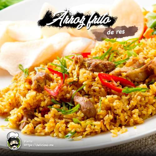 Arroz frito de res